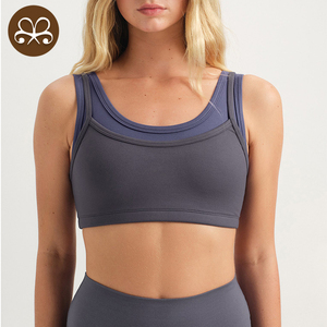 <span class=keywords><strong>Reggiseno</strong></span> Sportivo da Donna <span class=keywords><strong>Super</strong></span> Morbido ad Alto Supporto, Doppio Strato con Spalline Sottili, Scollatura a U per Palestra, Yoga e Corsa - Product Image 1