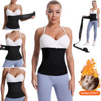 Faja Reductora de Cintura Elástica de Látex y Poliéster Transpirable Negra, Moldeadora de Cuerpo, Cinturón Adelgazante para Abdomen, Duradera para Uso Diario y Deportivo, Personalizable