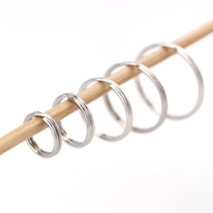 25mm acier fendu métal porte-clés anneau bord rond Style gros porte-clés pour bricolage porte-clés - Product Image 5