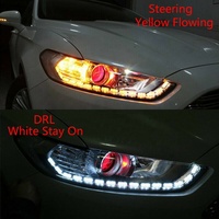 Bande LED Flexible Effet Goutte d'Eau Lumière Diurne DRL Clignotant Jaune Séquentiel Phare Avant de Voiture Lampe de Conduite