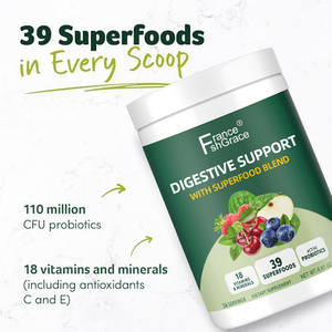 Suplemento Nutracéutico para el Apoyo Digestivo, Mezcla de Superalimentos con Probióticos, 244g, Polvo para el Apoyo Digestivo - Product Image 4