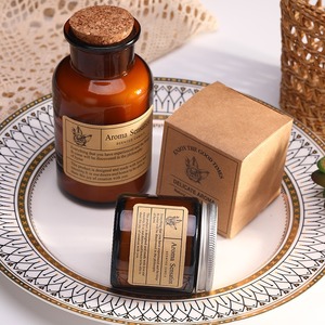 Vela Aromática Artesanal en Forma de Taza, Estilo Vegetal, de Vidrio Color Canela, Sin Humo, con Aroma Romántico, Regalo Perfecto para Anfitrionas - Product Image 2