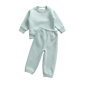 ชุดเสื้อผ้าเด็กขายส่งแบบหนา ชุดจั๊มสูทเด็กผู้หญิงผ้าฟลีซสีพื้น - Product Image 4