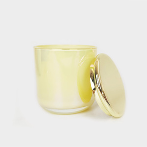 Elegantes portavelas de cristal curvo con tapas de metal dorado <span class=keywords><strong>Dieciséis</strong></span> diecisiete tarros de <span class=keywords><strong>velas</strong></span> - Product Image 3