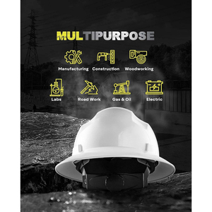 Casco de Seguridad de Ala Completa, Tipo V, Blanco, con Suspensión de 4 Puntos y Trinquete, Certificado por OSHA y ANSI Z89, para la Construcción - Product Image 5