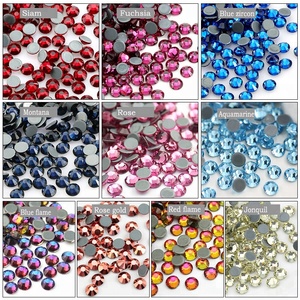 Hotfix Rhinestone pha lê rõ ràng AB flatback sắt trên đá strass sửa chữa nóng thạch cho may vá trang trí quần áo hạt - Product Image 1