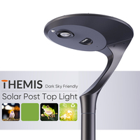 Lampe solaire LED pour poteau, résistante aux intempéries, IP65, pour jardins, parcs, sentiers et voies cyclables