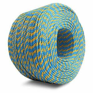 Cordon torsadé en polypropylène bleu coloré de haute qualité, 3 brins, étanche, flottant, haute résistance à la traction, pour camion/attelage - Product Image 3