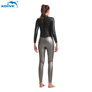 Traje de <span class=keywords><strong>Neopreno</strong></span> KDIVE Personalizado de <span class=keywords><strong>3mm</strong></span>, Traje de Buceo de Manga Larga para Mujer, Traje de Surf de Cuerpo Entero - Product Image 3