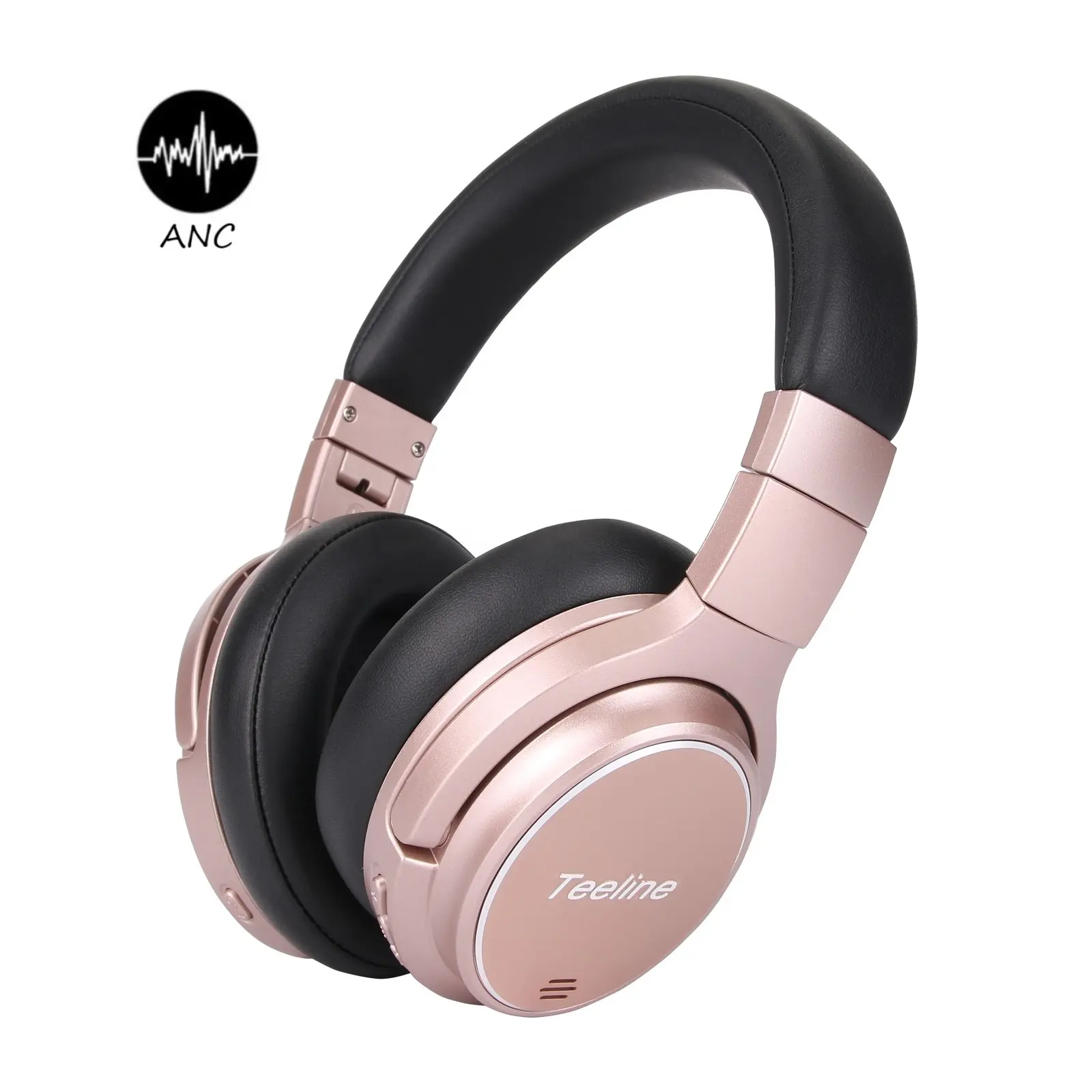 Lantronlife Hybrid Active Noise Cancelling Wireless Over-Ear BT 65H Long ANC Playtime Hi-Res Audio Big Bass Auriculares