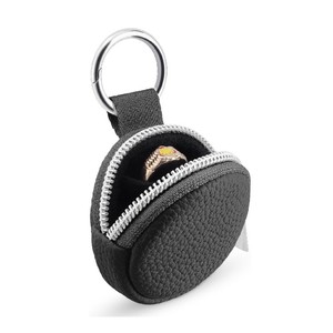 Mini porte-clés avec pochette de rangement, porte-monnaie circulaire, organiseur de bijoux, étui à bagues, pochette à cosmétiques <span class=keywords><strong>en</strong></span> cuir PU, accessoire pour clés de voiture - Product Image 1