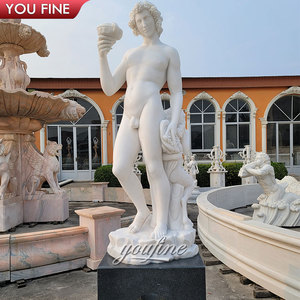 Statua in marmo del dio greco del vino Bacchus - Product Image 1