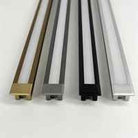 Profilé LED en aluminium T5 personnalisable multicolore avec boîtier encastré pour décoration intérieure