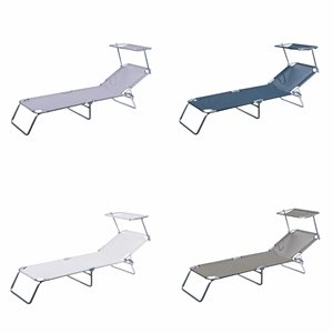 Lit de plage/parasol VIESTE 1/1 ALU TEXT 4 ASS - Product Image 1