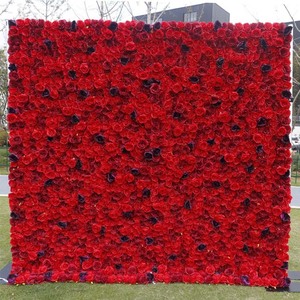 Parete del fiore della rosa rossa 3-D pannello artificiale casa negozio festa festa decorazione della parete foto sfondo floreale della parete Rose per la festa della mamma - Product Image 5