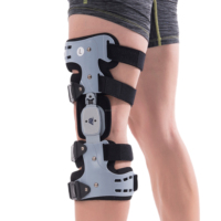 Attelle de Genou Professionnelle pour la Rééducation Orthopédique et le Traitement Conservateur de l'Arthrose (OA) avec Sangle à Boucle