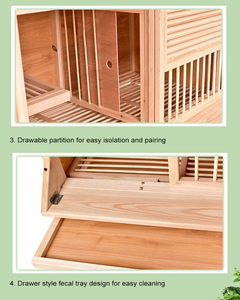 Lüks küçük açık güvercin kafes zarif hayvan desen yetiştiriciliği için düğme kapatma ile katı ahşap demir <span class=keywords><strong>Birdhouse</strong></span> Pet evler - Product Image 5