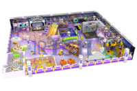Nuevo Diseño Personalizado con Temática, Tobogán Doble con Piscina de Pelotas, Área de Juegos Infantil, Equipo de Juegos Interior Comercial