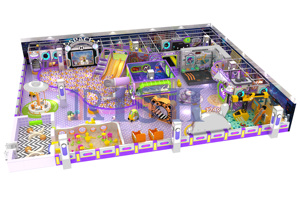 Parco Giochi Interno Professionale Personalizzato a Tema con Scivolo Doppio in Schiuma ad Alta Densità e Piscina di Palline per l'Interazione tra Bambini - Product Image 3