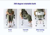 2025 nouveau tabouret de bain anti-dérapant en aluminium de chaise de douche rotative à 360 ° pour les femmes enceintes âgées sécurité de la salle de bain