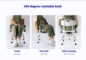 2025 nueva silla de ducha giratoria de 360 °, taburete de baño antideslizante de aluminio para ancianos, mujeres embarazadas, seguridad en el baño - Product Image 3