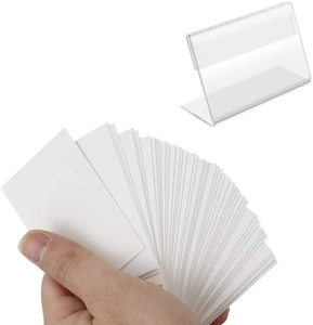 JFM rõ ràng Acrylic dấu hiệu hiển thị chủ với trống nhãn, ngang nghiêng l-hình dạng thẻ tên thẻ giá Thẻ tag nhãn truy cập hàng đầu - Product Image 5