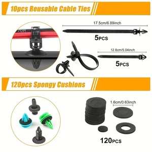 Automotive Expansion Bolt Kit 1240pcs Universal Bumper <b>Clips</b> Fastener Set For Car Repair Replacement PP Plastic - Product Image 3