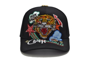 <span class=keywords><strong>Gorra</strong></span> de béisbol de malla de camionero con patrón de <span class=keywords><strong>tigre</strong></span> bordado de animales <span class=keywords><strong>gorra</strong></span> de 6 paneles personalizada clásica al por mayor de alta calidad - Product Image 2