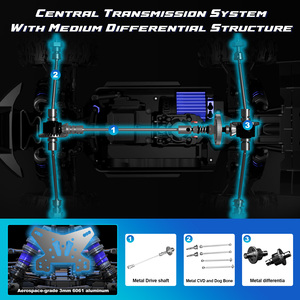 Jiusi Mt14R 1/14 2,4G 80 Km/H Coche <span class=keywords><strong>Rc</strong></span> 4X4 Control remoto Drift Car Voiture Telecommande para niños regalo de Navidad - Product Image 4