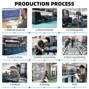 LML doble vidrio templado esmaltado aislamiento acústico negro grandes ventanas correderas de aluminio con seguridad criminal - Product Image 4