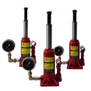 Gato hidráulico vertical OYL de 2T, 3T, 5T con manómetro para elevación de automóviles - Product Image 1