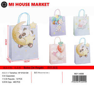 Sacchetti regalo in carta con stampa a 4 colori per bomboniere di compleanno per bambini - Product Image 3