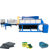 Machine de découpe rotative automatique verticale pour mousse et tampons à récurer, épaisseur réglable, découpe précise du cœur, haute efficacité