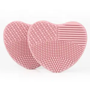 Новый дизайн, многоразовая силиконовая Кисть для макияжа в форме сердца, средство для очистки ресниц