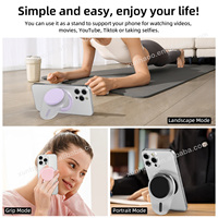 Support de téléphone magnétique rotatif à 360 degrés N52, support de smartphone flexible et réglable pour bureau, jeux, streaming vidéo