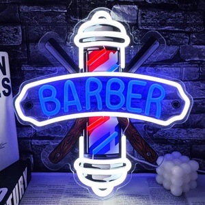 ป้ายไฟนีออนร้านตัดผม ขายส่งราคาถูก คุณภาพสูง ทนทาน ไฟ LED สำหรับตกแต่งร้านตัดผม - Product Image 1