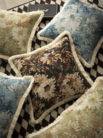 Housse de coussin tissée jacquard, tapisserie tissée, décoration d'intérieur, décoration de canapé, housse de coussin vintage, housse de coussin tissée