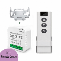 Interrupteur intelligent sans fil à commande radio, alimenté par batterie, 16A AC110-250V, matériau ABS, portée de 30-100m pour volets roulants et rideaux électriques