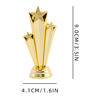 Figurine de conception de trophée en forme d'étoile filante dorée de vente chaude de fabrication pour la cérémonie de remise des prix GZ54