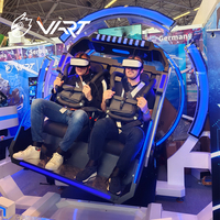 Machine de réalité virtuelle 9D pour enfants, 2 places, rotation à 360 degrés, machine à œufs de réalité virtuelle 9D, parc d'attractions, réalité virtuelle multijoueur