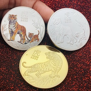 Moneta Commemorativa dello Zodiaco Tigre 2022 Australia, in Metallo Dipinto, per l'Anno del Tigre - Product Image 5