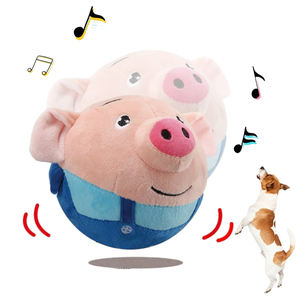 כדורי חיות מחמד מקפצים תנועה פעילה חיות מחמד קטיפה כלב צעצוע חורק נטענת מצחיק חזיר אלקטרוני אינטראקטיבי כלב צעצוע קטיפה - Product Image 1
