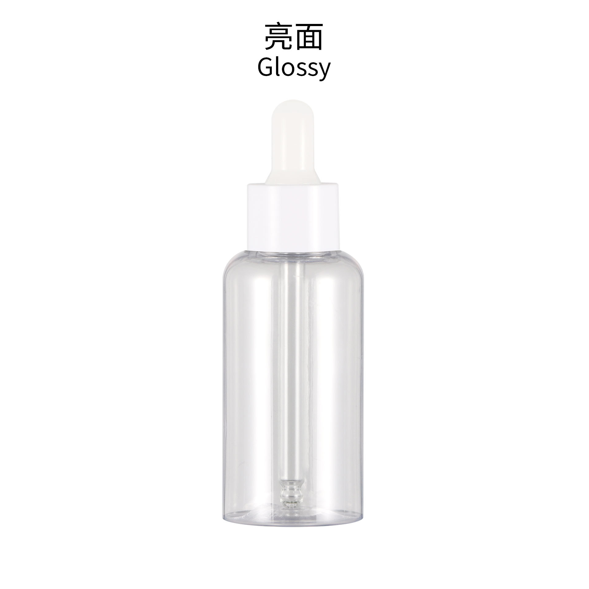 ขวดใสและสว่าง พร้อมวงแหวนสีขาว