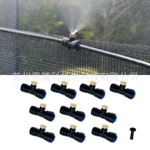 Conector en T de Acoplamiento Rápido Entengke, 10 Piezas, Negro/Azul, Grado Alimenticio, Serie Micro-Spray, Baja Presión 2-3kg, Piezas Neumáticas - Product Image 3