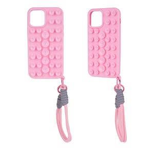Capa de Telefone em TPU Colorido 3D de Silicone à Prova de Choque com Design de Corda de Mão e Ventosa para iPhone 16 15 Pro - Product Image 3