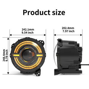 AURON - Faro Delantero LED de Alta Luminosidad para Jeep Wrangler Gladiator 2018 en Adelante, 9 Pulgadas - Product Image 3