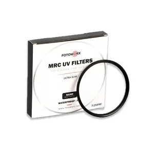 FOTOWORX 72mm Ultra Slim MRC UV עדשת מצלמה מסנני UV הגנת 16 שכבות רב מצופה שוט זכוכית עדשה מסנן