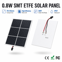 0.8W 1W 2W 5V 6V Panel Surya SMT Putih Sel Sunpower Permukaan PET ETFE untuk Pengisian Daya Bel Pintu Nirkabel Kunci Pintar Beacon Bluetooth