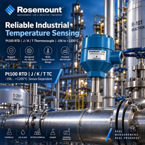 Sensor de Temperatura RTD Rosemount 214C 100% Original, Termopar Pt100 Clase A/B para Procesos Industriales - Product Image 1