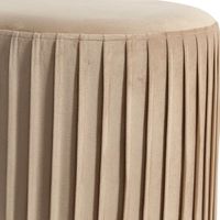 Tabouret design moderne pour chambre à coucher Ottoman rond kilté